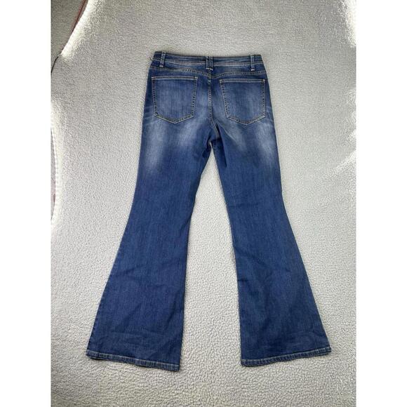 CACHE Embellished Blue Denim Jeans Bedazzled Rhinestones Women’s Size 12 y2k - Picture 15 of 15